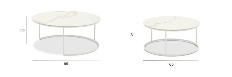 Flen, стол кофейный бежевый, алюминий/закаленное стекло с керамической печатью 4