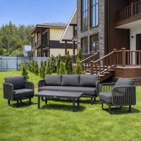 Лаунж-зона из алюминия Royal Family ADRIAN, цвет антрацит