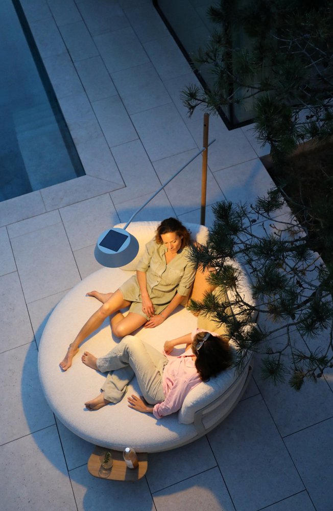 Solna 184 см, торшер антрацит/натуральный, алюминий/тик 4