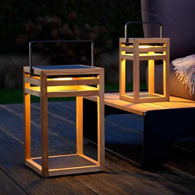 Sala 28 см, лампа антрацит/натуральный, тик 4