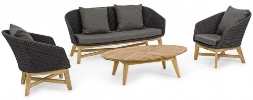 Комплект деревянной плетеной мебели Coachella 1