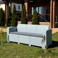 Трехместный диван Royal Family LANA LUX цвет светло-серый