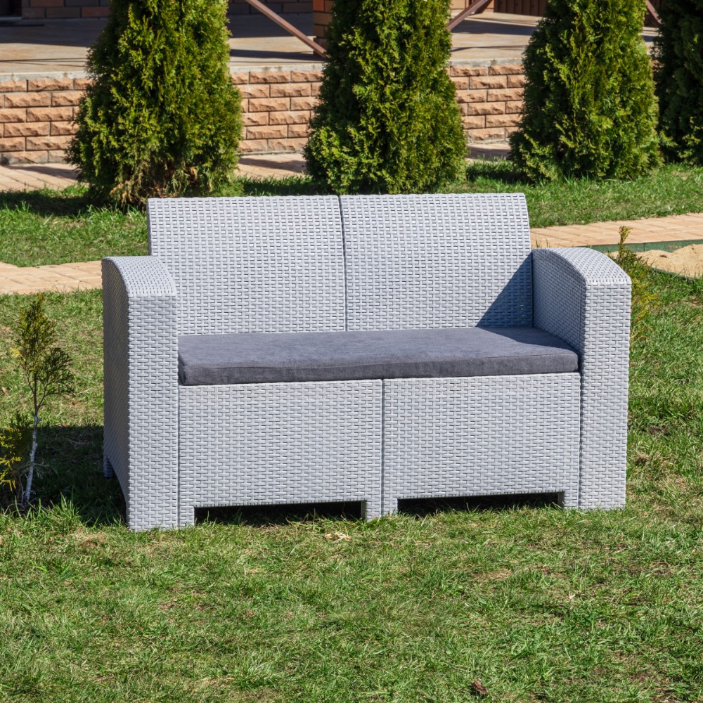 Двухместный диван Royal Family LANA LUX светло-серый 2