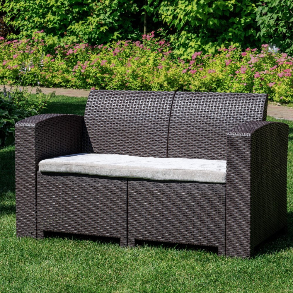 Двухместный диван Royal Family LANA LUX коричневый 4