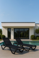 Шезлонги ENZO в черном цвете 2шт