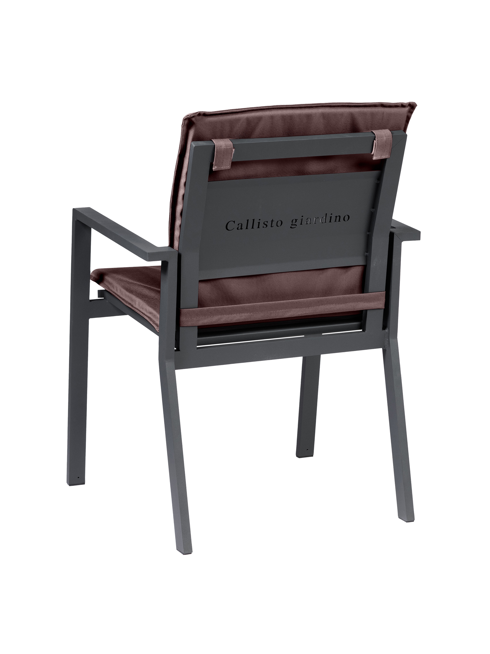 Стул садовый из алюминия Callisto giardino шоколад/антрацит 6