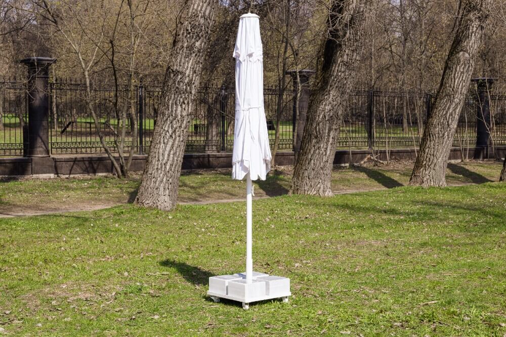 Зонт MISTRAL 300 круглый без волана (база в комплекте) белый 4