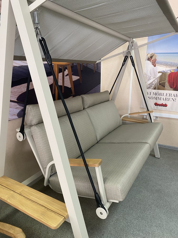 Malmo, качели бежевый/бежевый, алюминий/тик 5