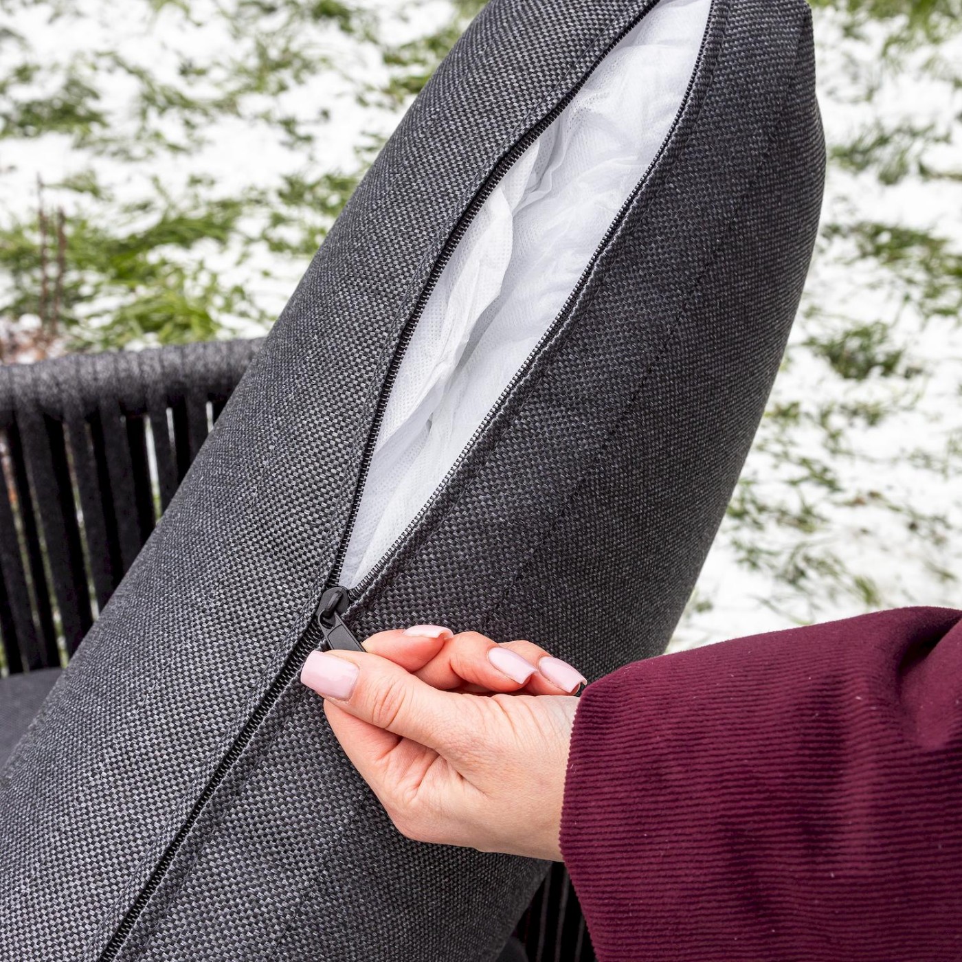 Угловая лаунж-зона из алюминия Royal Family ADRIAN, цвет антрацит 6