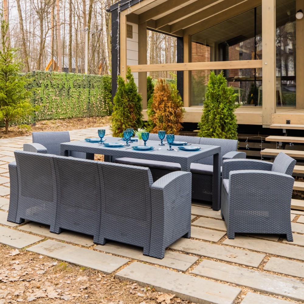 Комплект Royal Family GRAND LANA LUX DINING XL графит 4