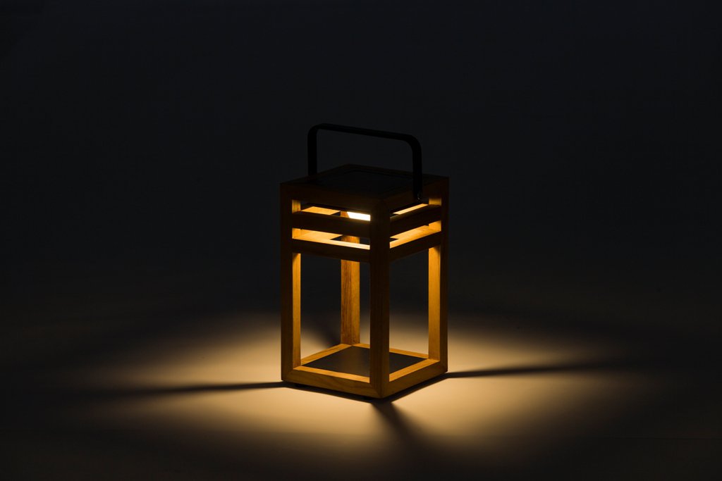 Sala 28 см, лампа антрацит/натуральный, тик 6