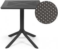 Стол пластиковый обеденный Clip 70, антрацит, 700х700х750 мм