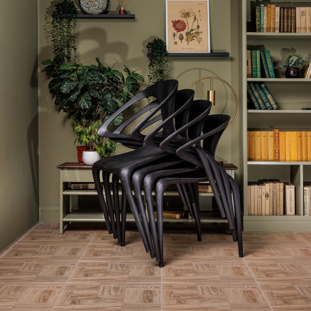 Комплект обеденных стульев Royal Family MAY (4 шт.) черный 4