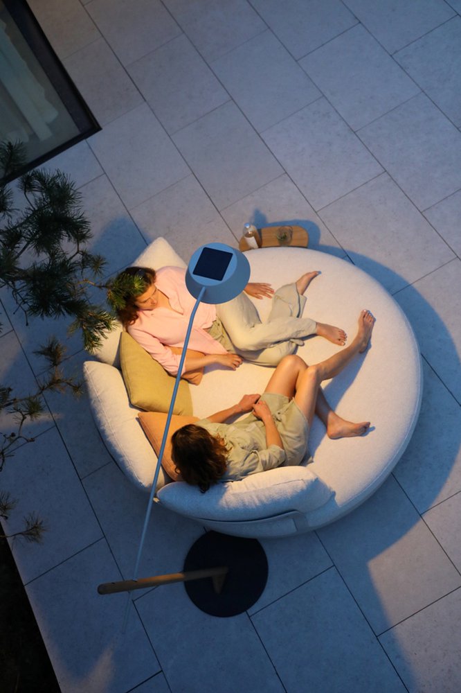 Solna 184 см, торшер антрацит/натуральный, алюминий/тик 5