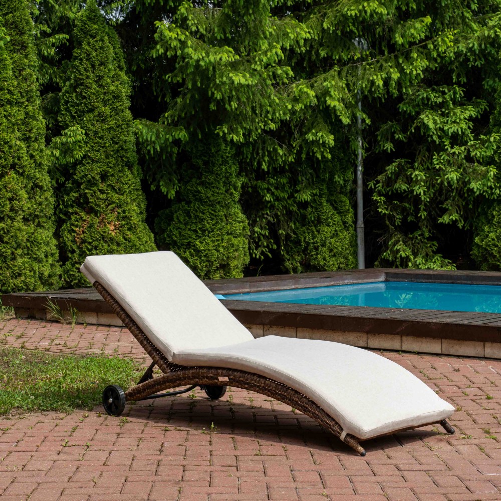 Шезлонг Royal Family AGATA коричневый с матрасом 1