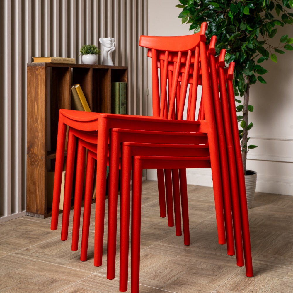 Комплект обеденных стульев Royal Family KAI (4 шт.) красный 2