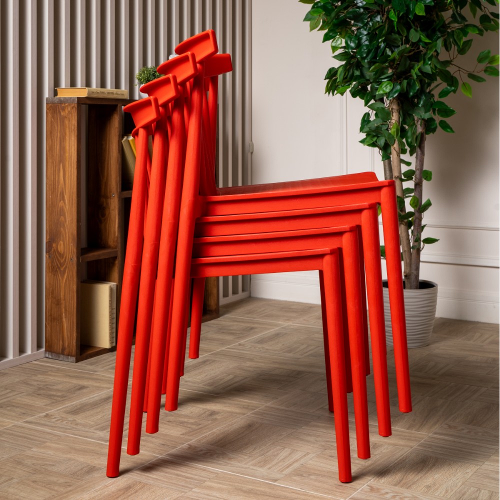 Комплект обеденных стульев Royal Family KAI (4 шт.) красный 3