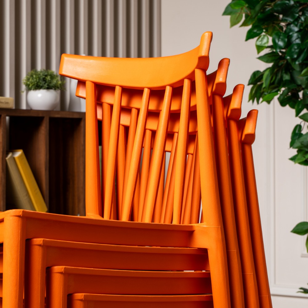 Комплект обеденных стульев Royal Family KAI (4 шт.) оранжевый 3