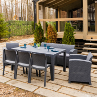 Обеденный комплект Royal Family LANA LUX DINING XL графит