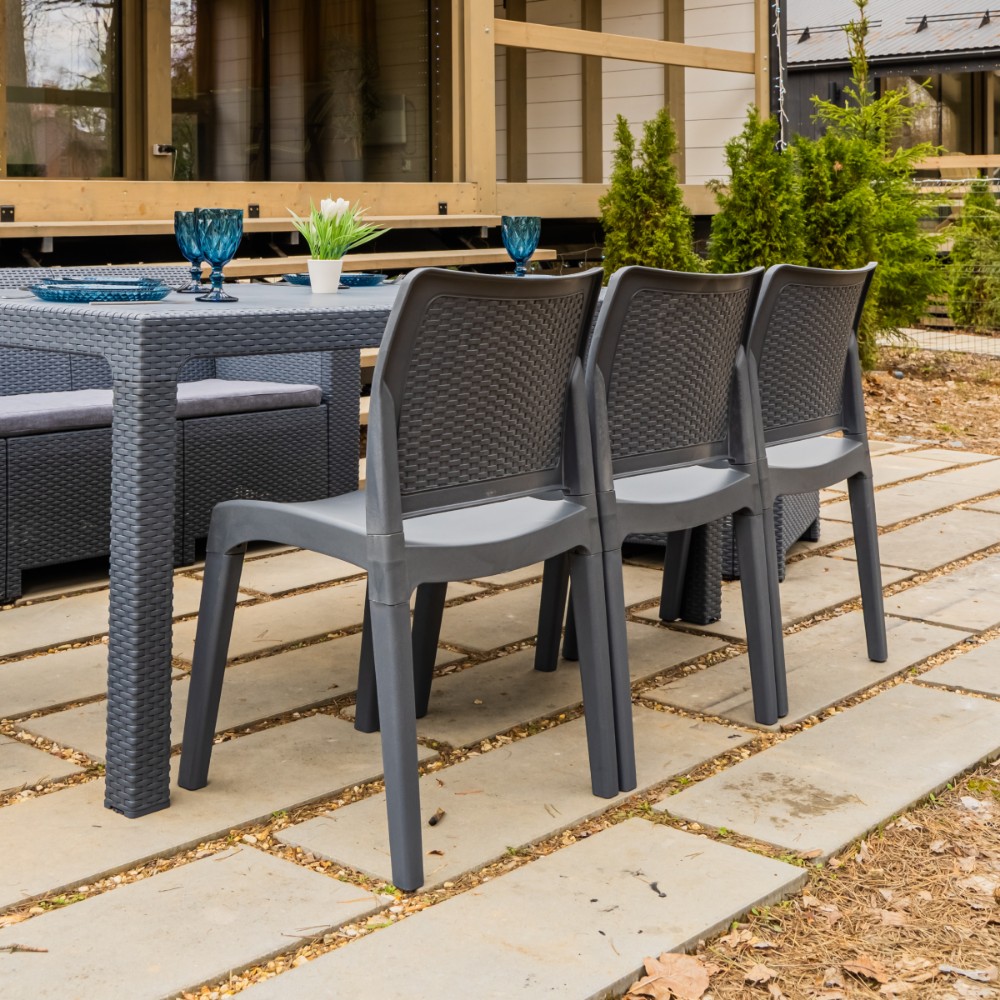 Обеденный комплект Royal Family LANA LUX DINING XL графит 3