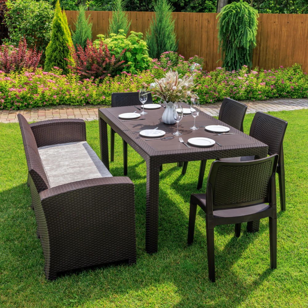 Обеденный комплект Royal Family JULY XL коричневый 2