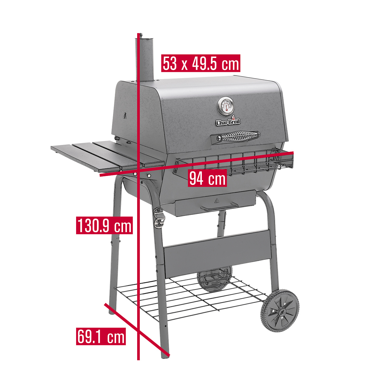 Угольный гриль Char-Broil Charcoal M 6