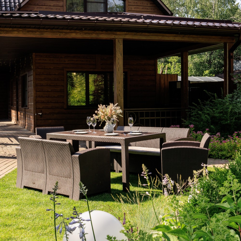 Обеденный комплект Royal Family LANA LUX DINING L коричневый 3