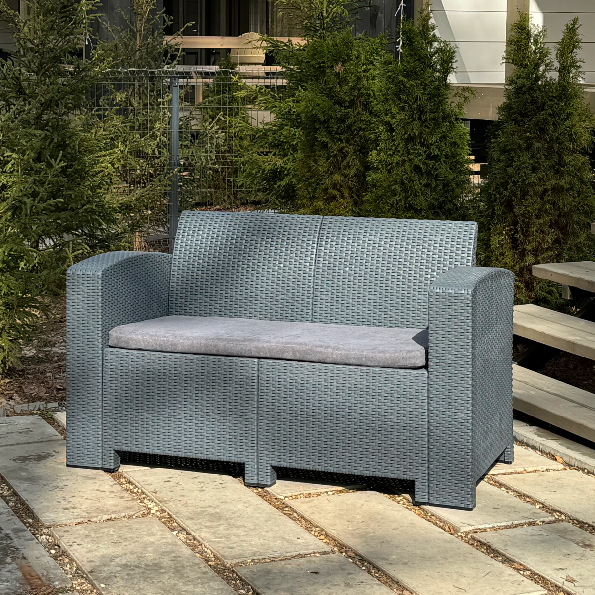 Двухместный диван Royal Family LANA LUX графит 2