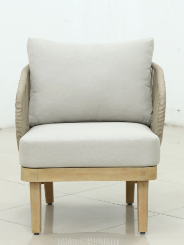 Кресло лаунж плетеное с подушками Mali 2