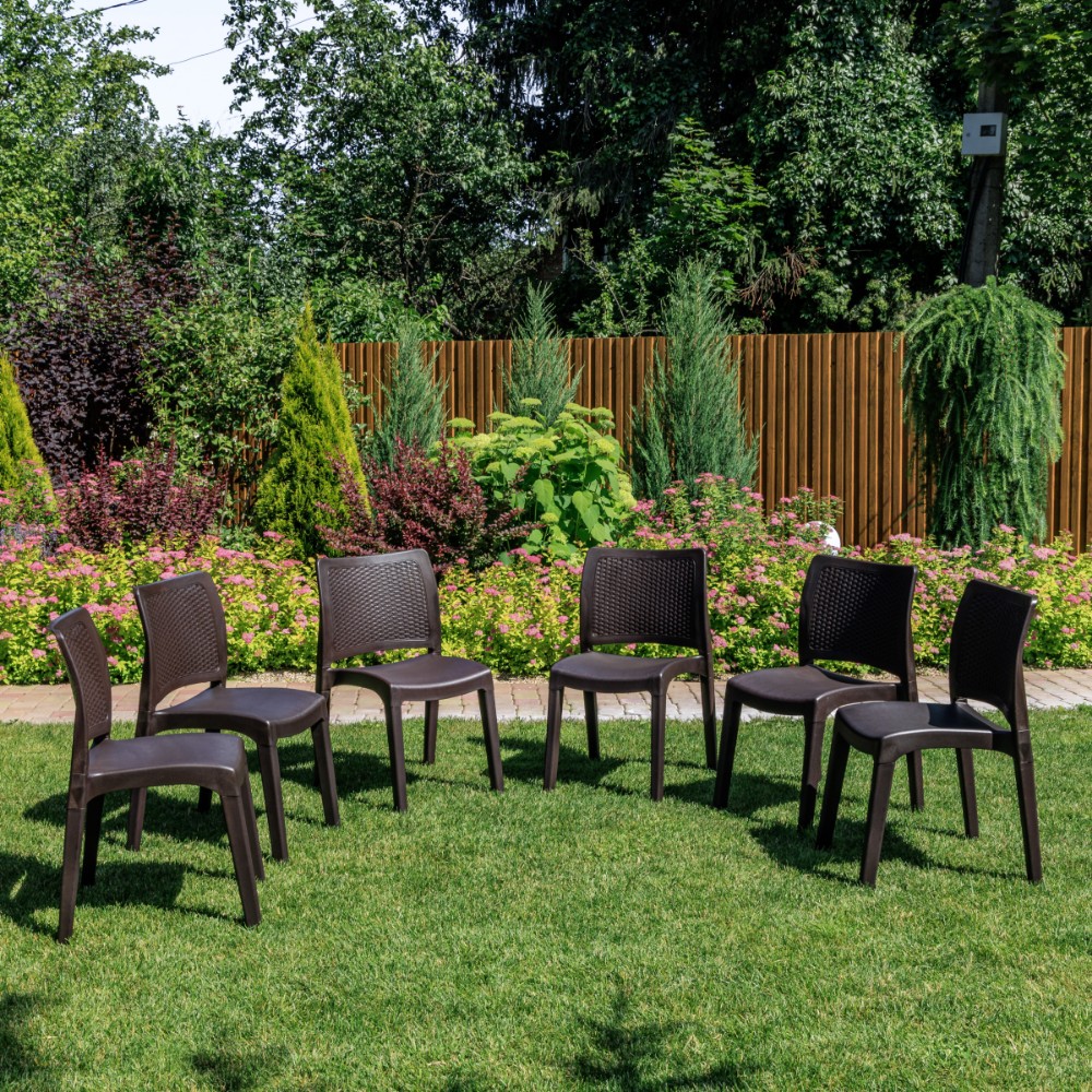 Комплект обеденных стульев Royal Family JULY (6 шт.) коричневый 3