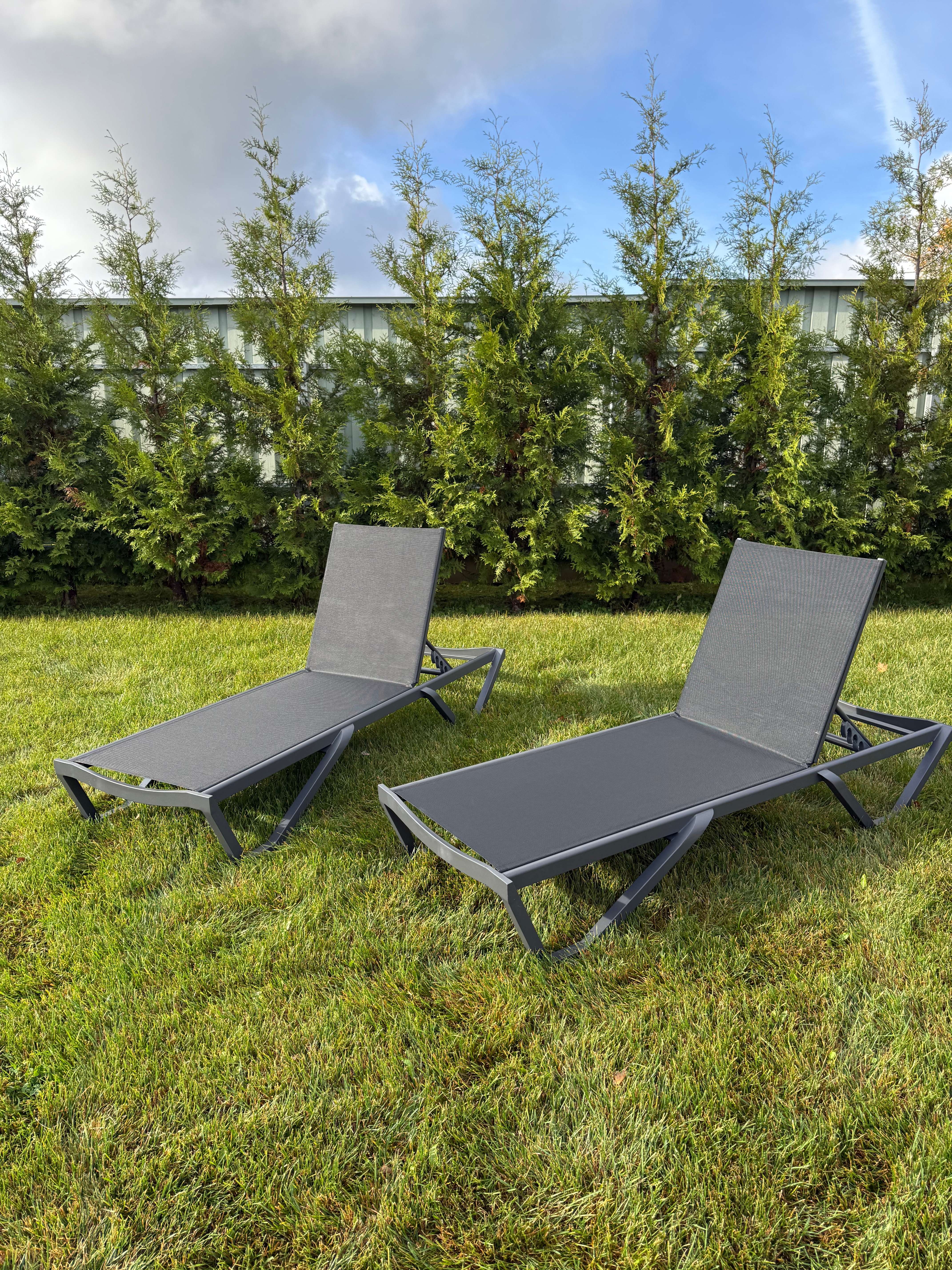 Шезлонги ENZO в черном цвете 2шт