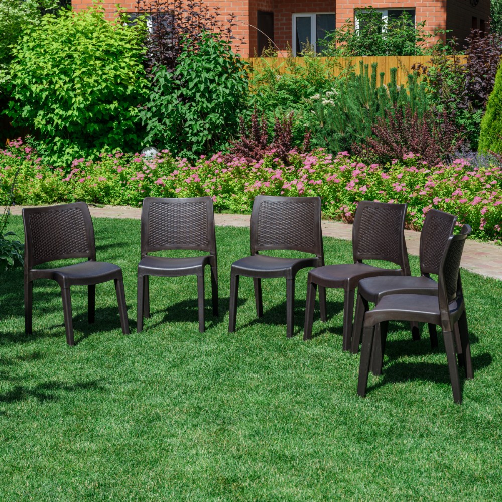 Комплект обеденных стульев Royal Family JULY (6 шт.) коричневый 5