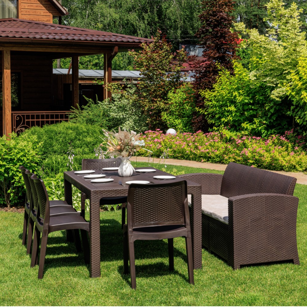 Обеденный комплект Royal Family JULY XXL коричневый 3