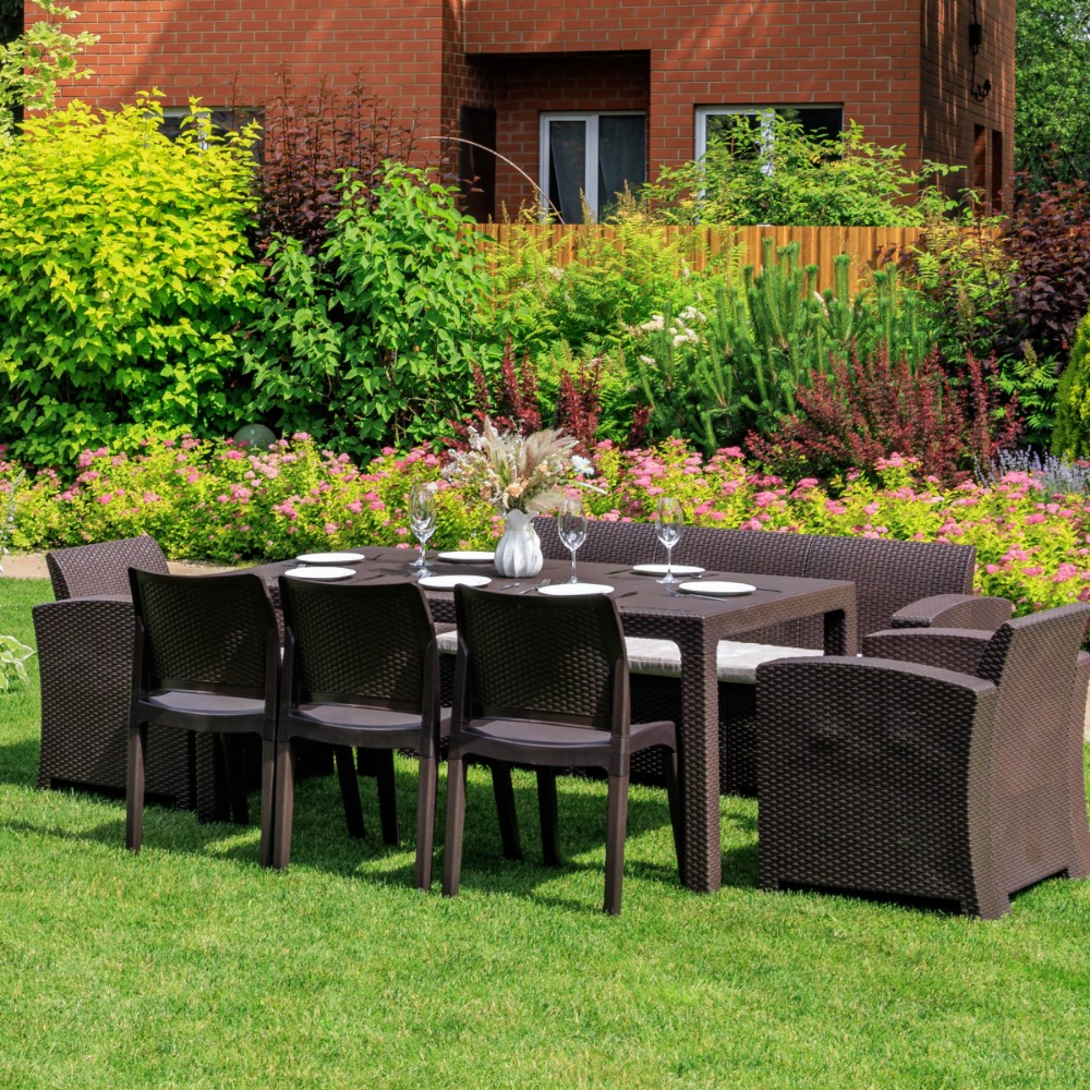 Обеденный комплект Royal Family LANA LUX DINING XL коричневый 2