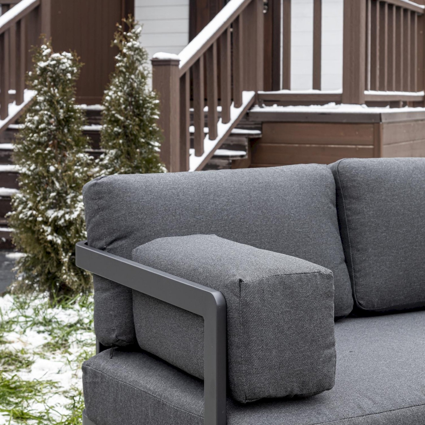 Угловая лаунж-зона из алюминия Royal Family, цвет антрацит 5