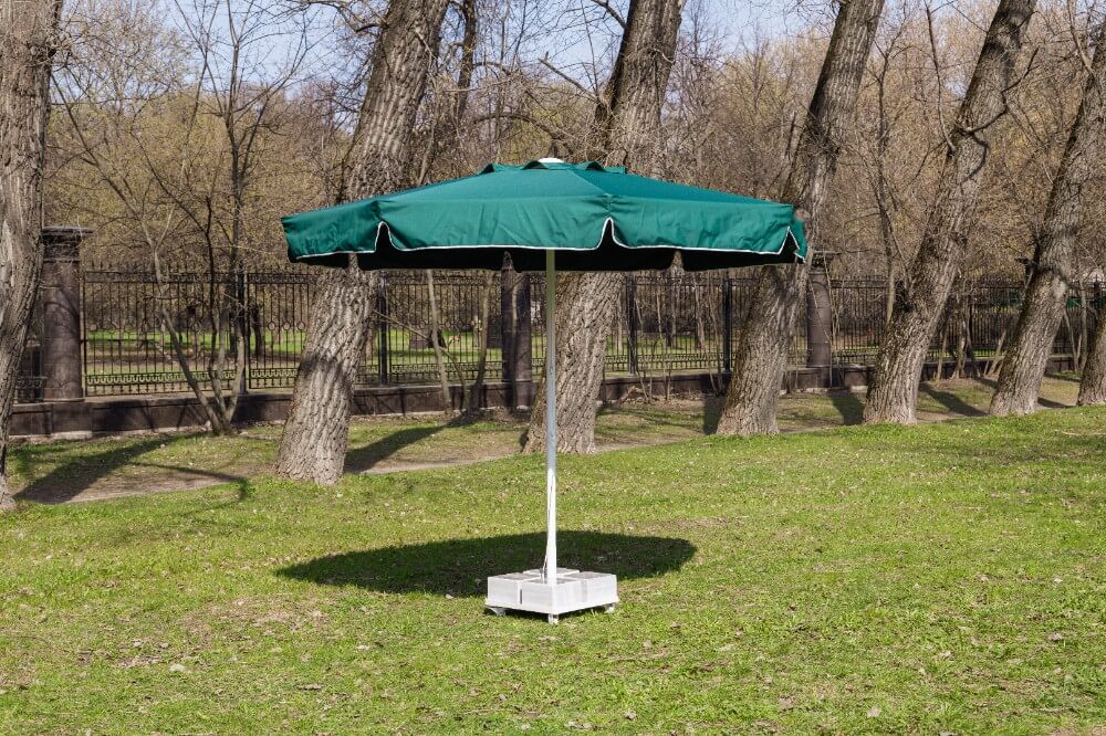 Зонт MISTRAL 300 круглый с воланом (база в комплекте) зеленый 4