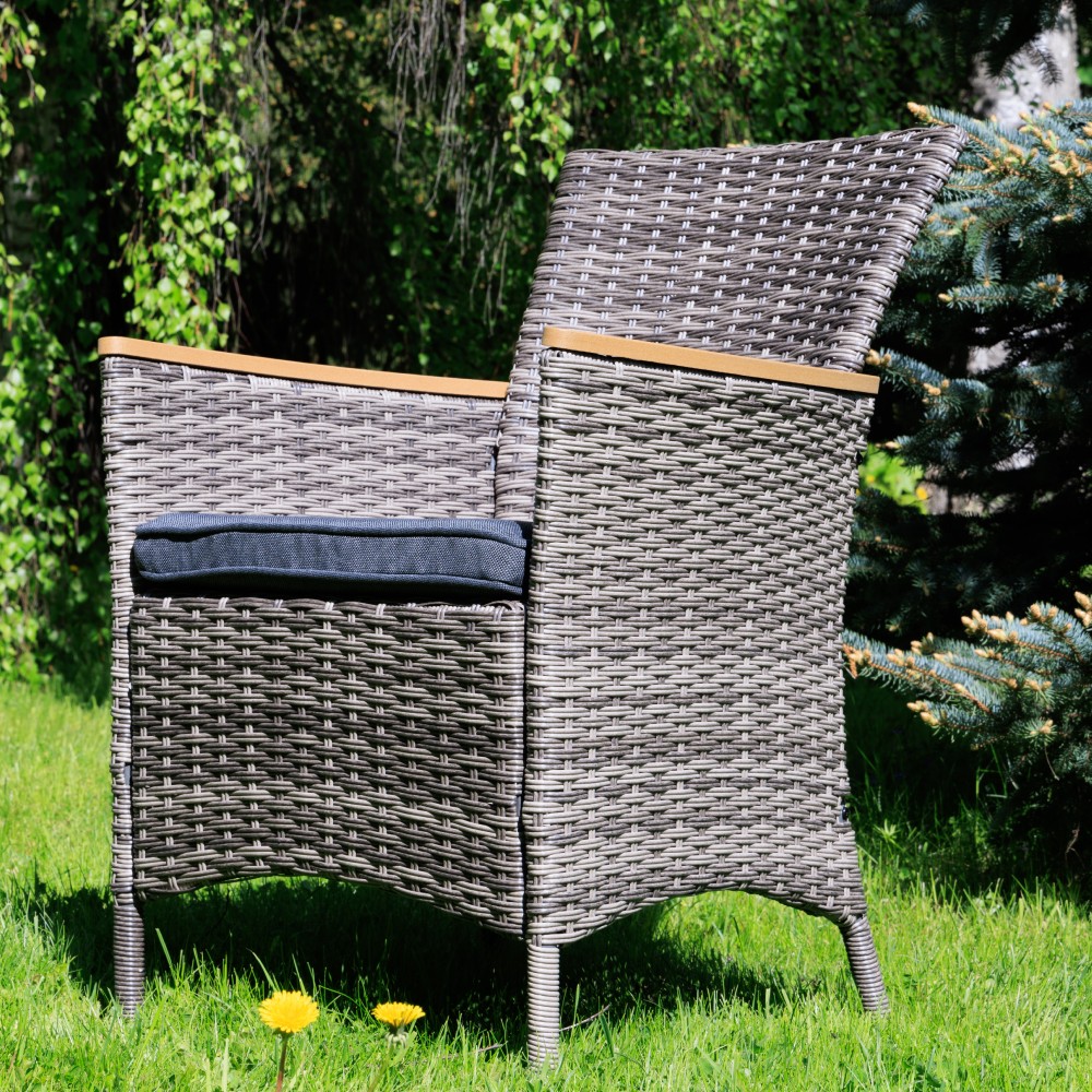 Комплект обеденных кресел Royal Family AMELIA, серые, 2 шт. 3