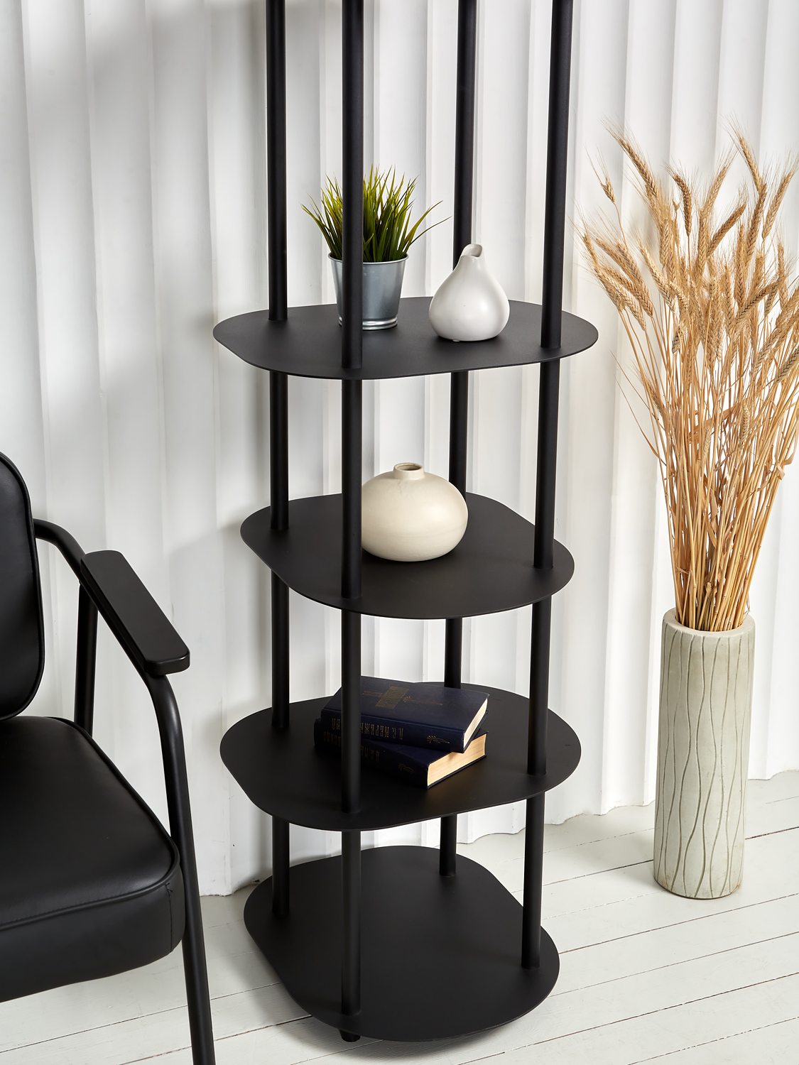 Напольный стеллаж металлический лофт Optima 6