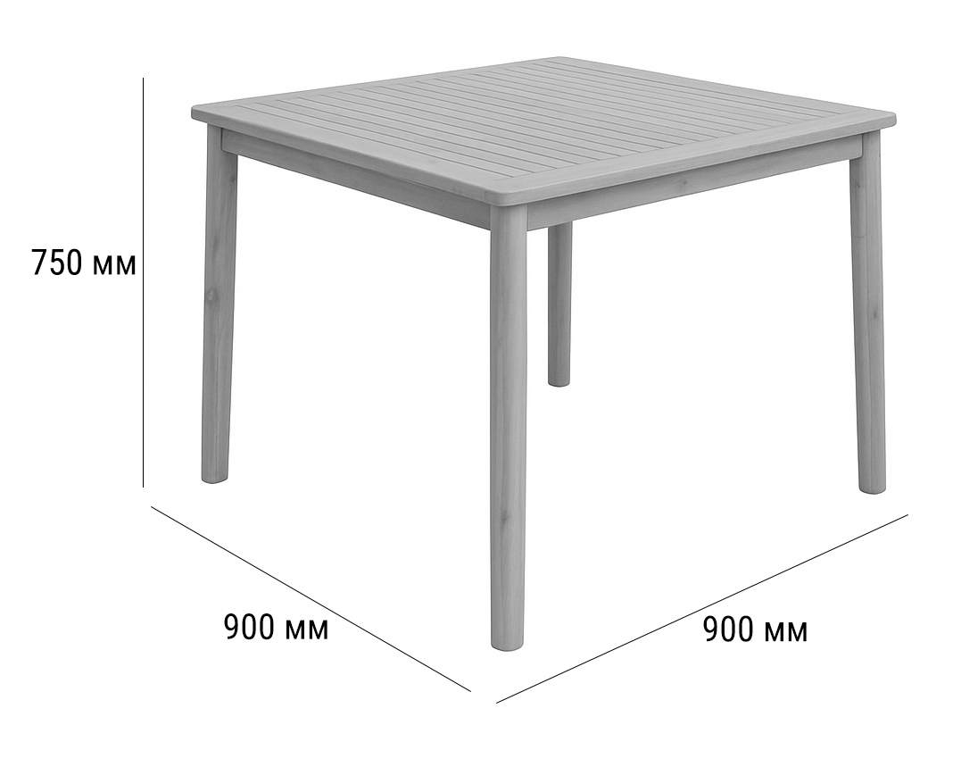 Стол деревянный обеденный Eloise 90 3