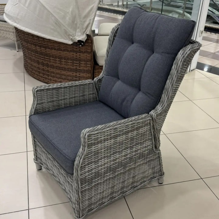 Кресло реклайнер LUIZA из искусственного ротанга цвет серый 2
