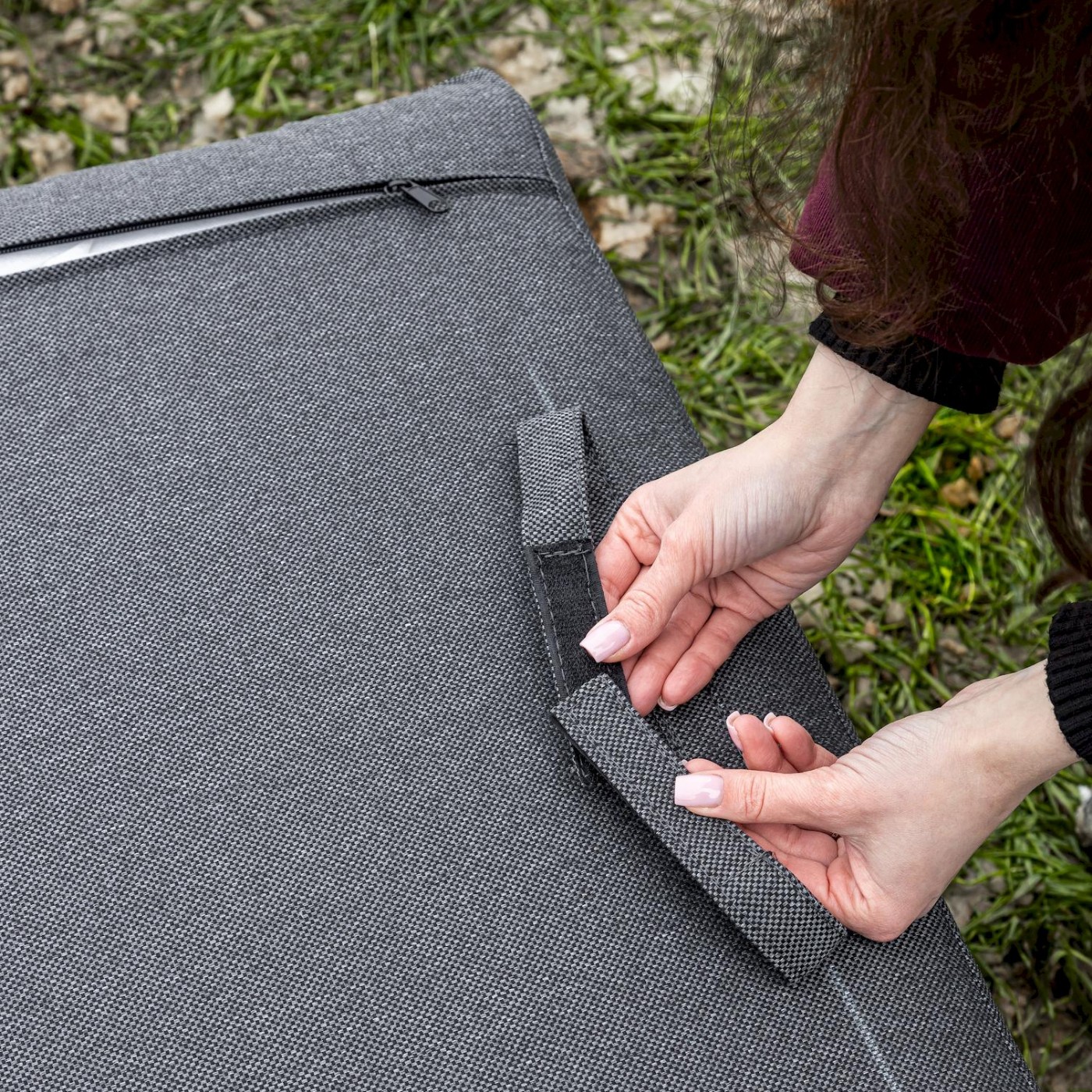 Угловая лаунж-зона из алюминия Royal Family, цвет антрацит 6