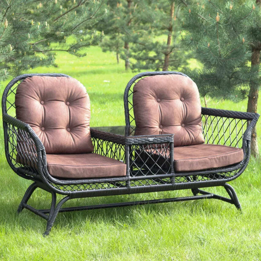 Сет Sophia из искусственного ротанга коричневый 2