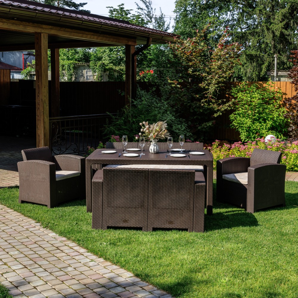 Комплект Royal Family GRAND LANA LUX  DINING L коричневый 3