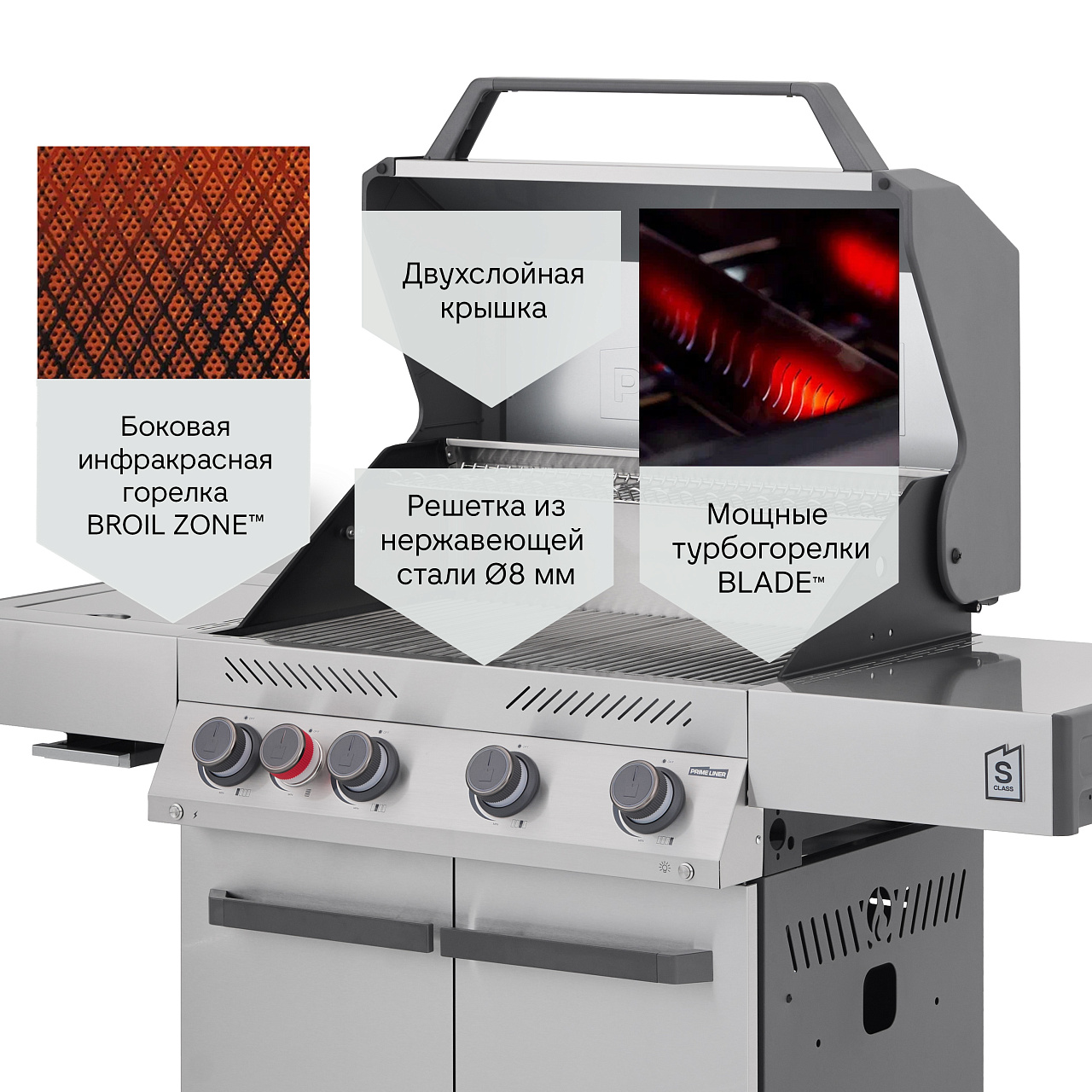 Газовый гриль PRIMELINER S4  3