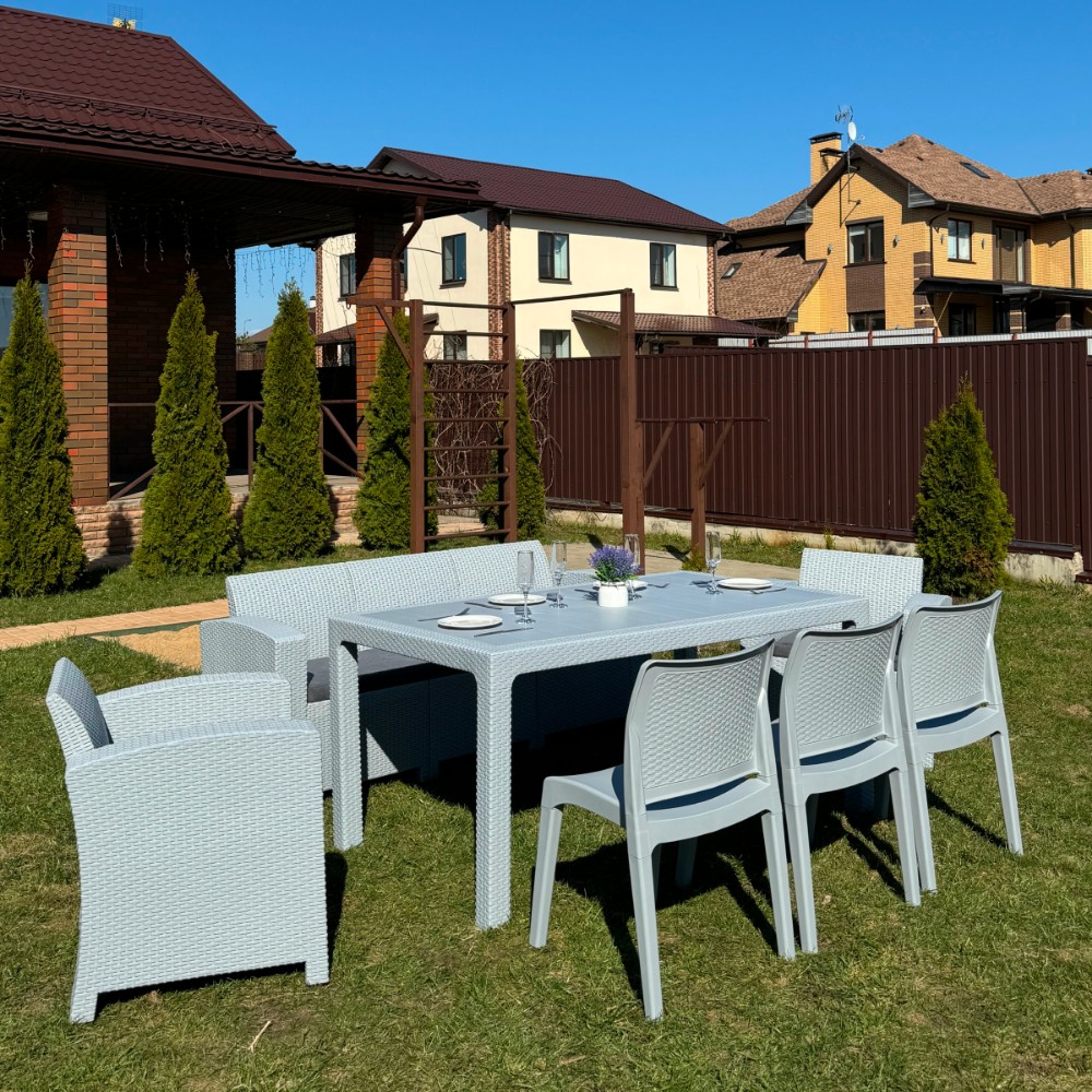 Обеденный комплект Royal Family LANA LUX DINING XL светло-серый 5