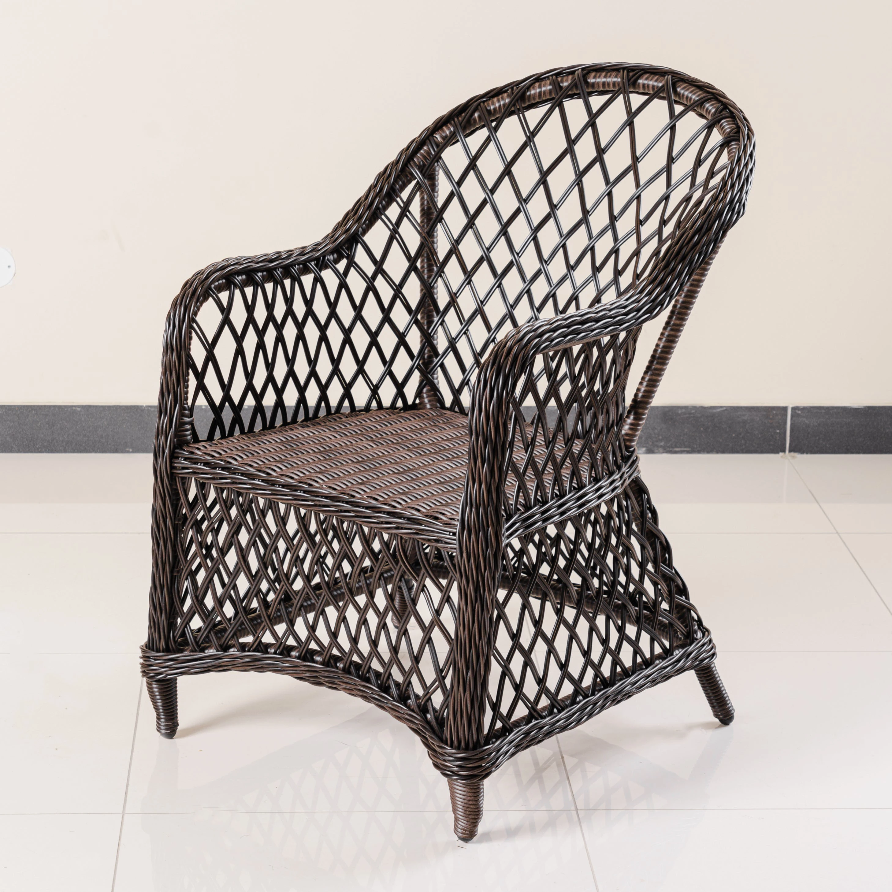 Кресло Уэльс ажурное плетение с подушкой Мореный дуб 4