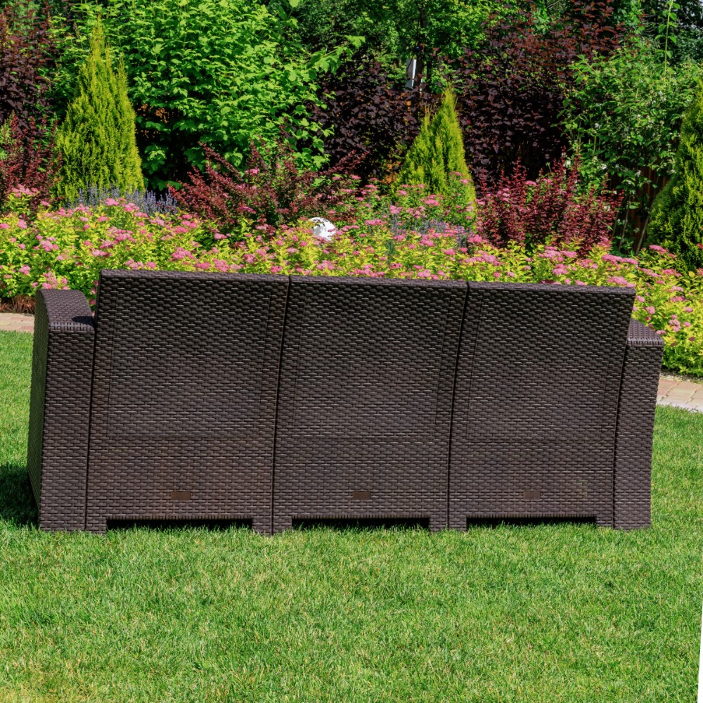 Трехместный диван Royal Family LANA LUX коричневый 5