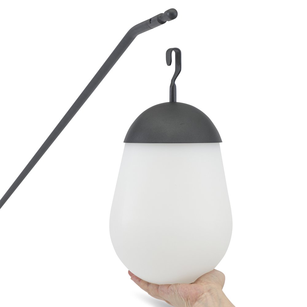 Solna 183 см, торшер антрацит/натуральный, алюминий/тик 4