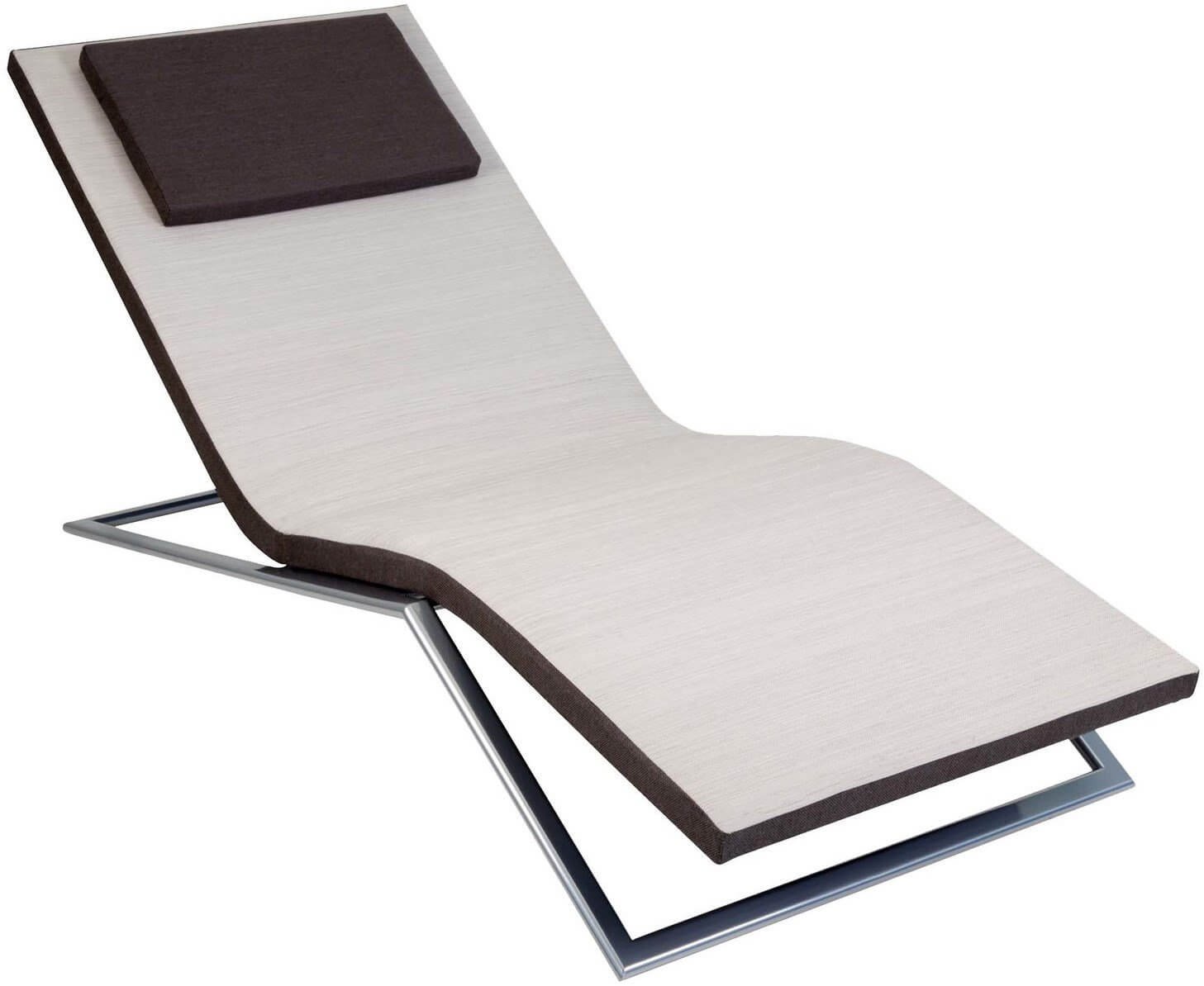 Шезлонг-лежак с обивкой Wave 1