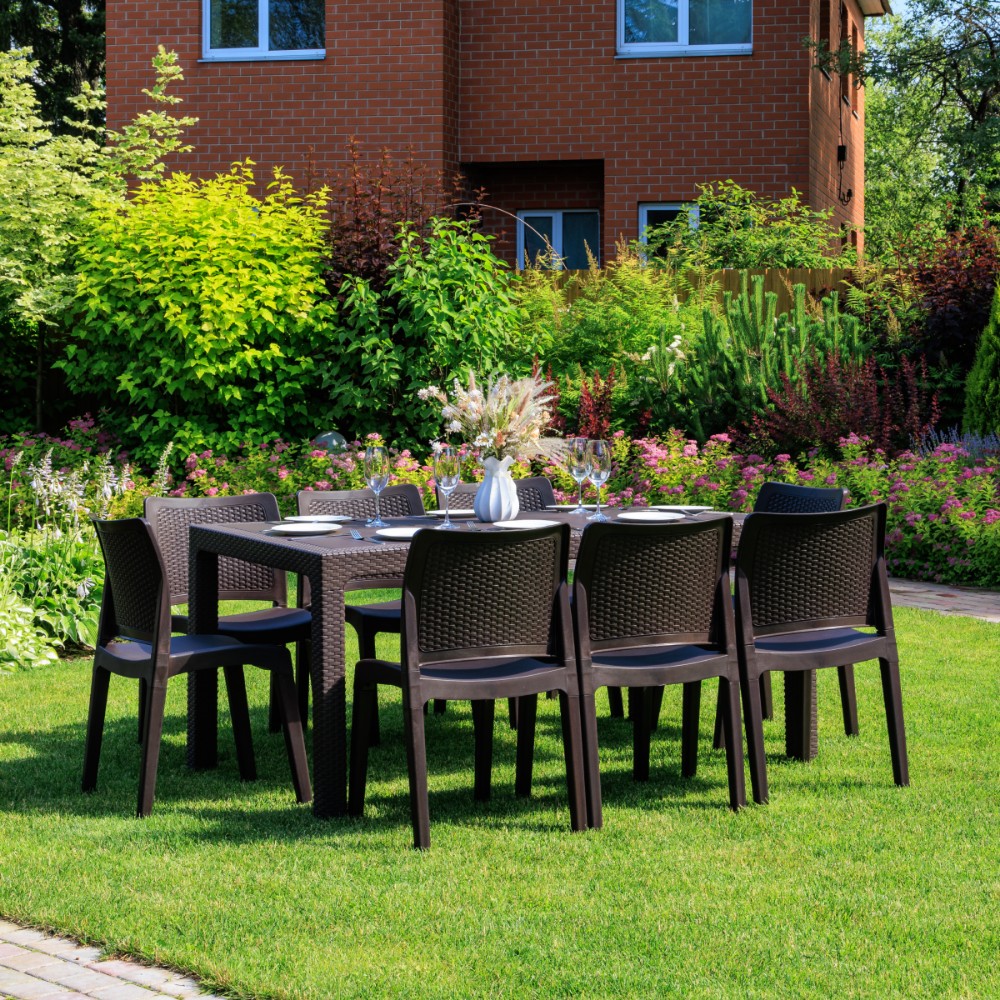 Обеденный комплект Royal Family JULY L коричневый 3